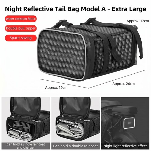 Bike rear seat bag with - bike,